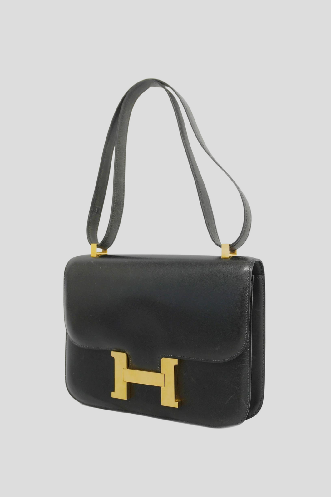 Black GHW Constance 23 Box Calf Leather Bag by Hermès