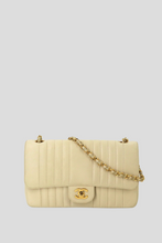 Load image into Gallery viewer, Cream GHW Vertical Lambskin Medium Flap Bag by Chanel
