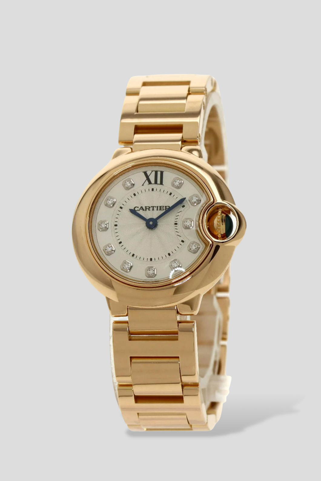 Ballon Bleu De Cartier 18K Rose Gold and Diamond Small Watch by Cartier