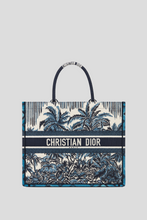 Load image into Gallery viewer, Blue Dior Palms Embroidery Large Dior Book Tote by Dior
