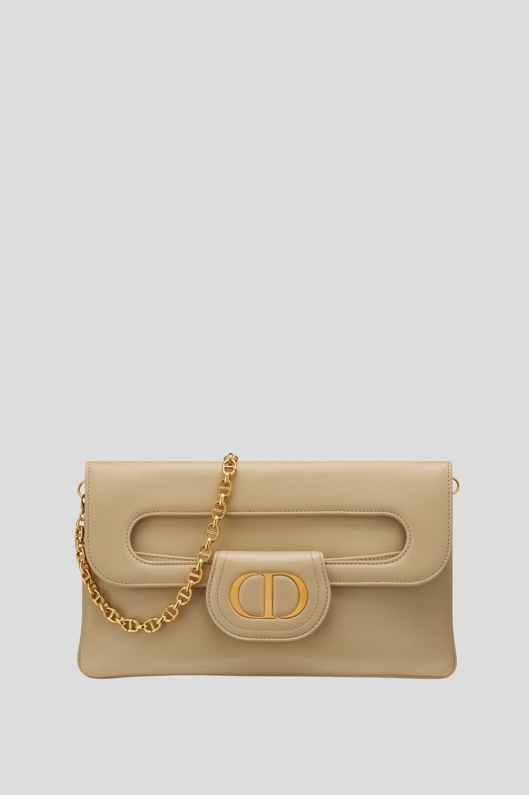 Beige Medium Double Bag by Dior