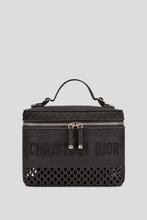 Load image into Gallery viewer, Black Mesh Embroidery DiorTravel Vanity Case by Dior
