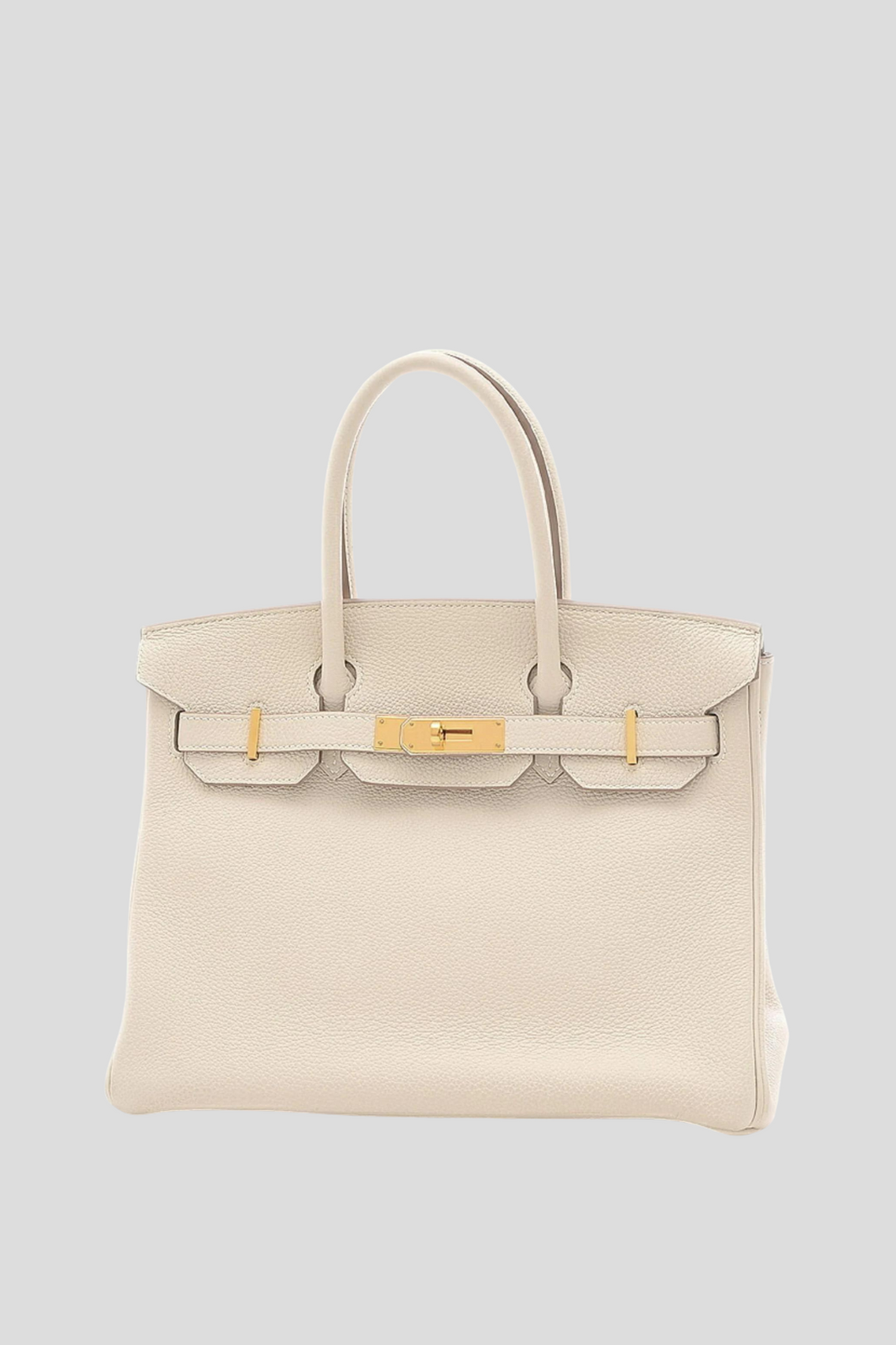 Craie GHW Birkin 30 Togo Leather Bag by Hermès