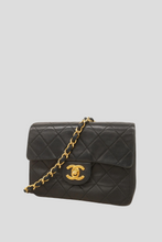 Load image into Gallery viewer, Black GHW Lambskin 17cm Mini Flap Bag by Chanel
