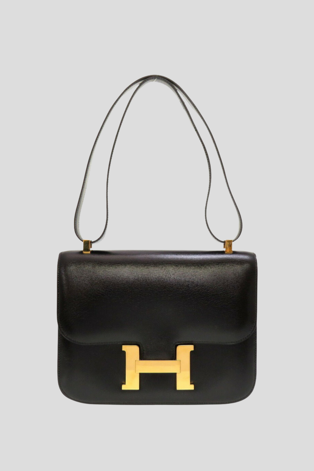 Black GHW Constance 23 Box Calf Leather Bag by Hermès