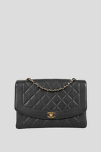 Load image into Gallery viewer, Black GHW Caviar Medium Diana Bag by Chanel
