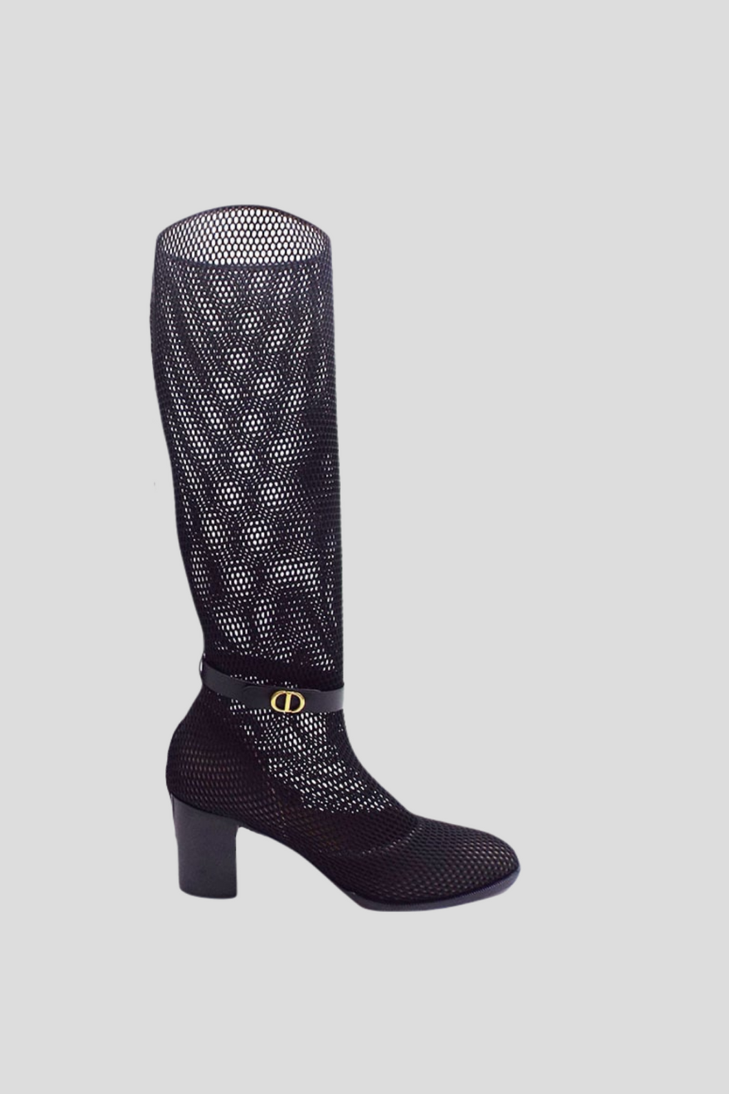 Black Empreinte Mesh Boots Size 40 by Dior