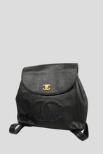 Load image into Gallery viewer, Black GHW Caviar Coco Backpack by Chanel
