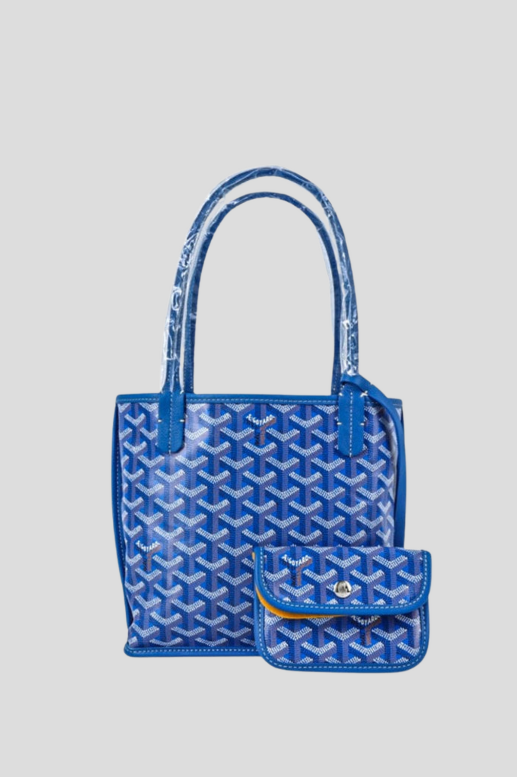 Blue Goyardine Reversible Anjou Mini Bag by Goyard