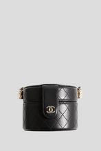 Load image into Gallery viewer, Black GHW Lambskin CC Small Allure Vanity Case With Chain by Chanel
