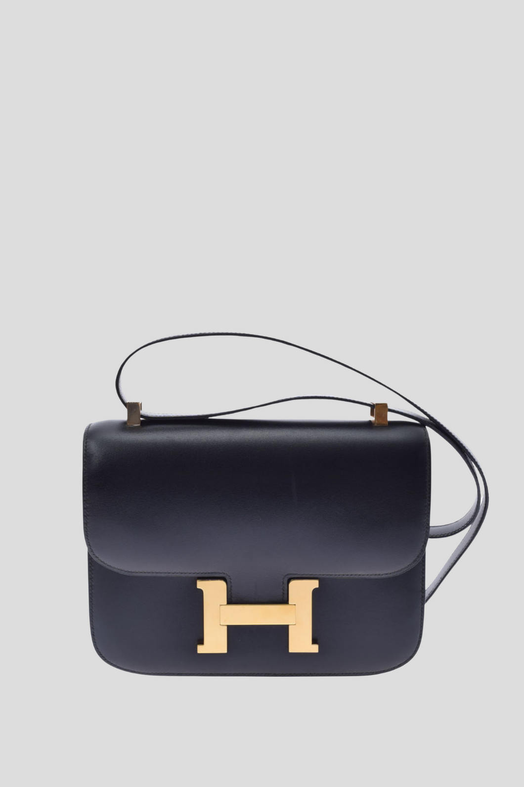 Black GHW Constance 23 Box Calf Leather Bag by Hermès