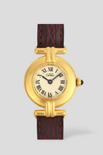 Load image into Gallery viewer, Burgundy Tank Must Colisée Yellow Gold Plated Watch by Cartier
