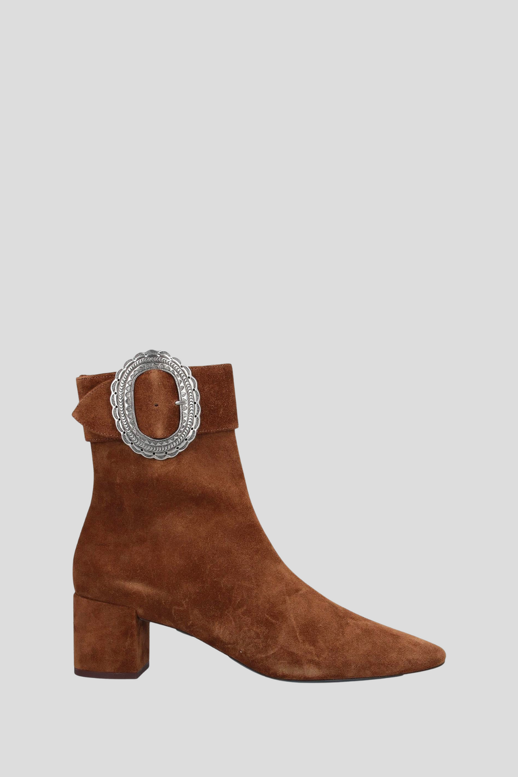 Brown Suede Cowboy Ankle Boot Size 36 / UK 3 by Saint Laurent