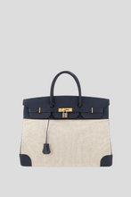 Load image into Gallery viewer, Bleu Nuit GHW Birkin 40 Toile H Courchevel Leather Bag by Hermès
