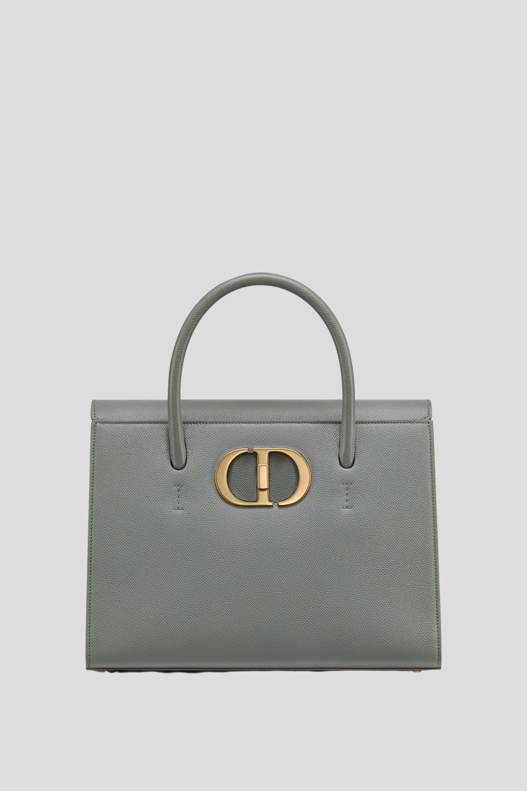 Grey Grained Calfskin Large St Honoré Tote by Dior