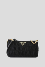 Load image into Gallery viewer, Black Tessuto Gaufre Shoulder Bag by Prada
