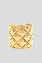 Load image into Gallery viewer, Gold Diamond Quilt Bangle by Chanel
