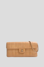 Load image into Gallery viewer, Camel Lambskin East West Chocolate Bar Shoulder Bag by Chanel
