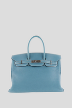 Load image into Gallery viewer, Blue Jean PHW Birkin 35 Togo Leather Bag by Hermès
