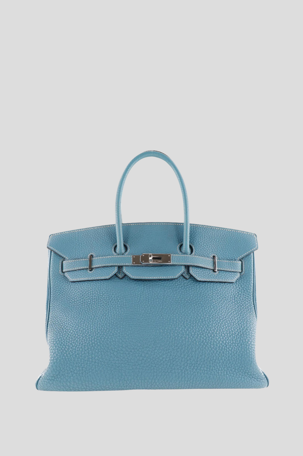 Blue Jean PHW Birkin 35 Togo Leather Bag by Hermès