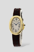 Load image into Gallery viewer, Brown 18K Yellow Gold Baignoire Watch by Cartier
