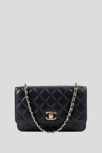 Load image into Gallery viewer, Black GHW Lambskin Trendy CC Wallet On Chain by Chanel
