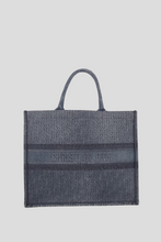 Load image into Gallery viewer, Denim Blue Oblique Embroidered Large Dior Book Tote by Dior
