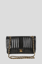 Load image into Gallery viewer, Black GHW Vertical Lambskin Medium Flap Bag by Chanel
