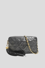 Load image into Gallery viewer, Black Lambskin Coco Chain Shoulder Bag by Chanel
