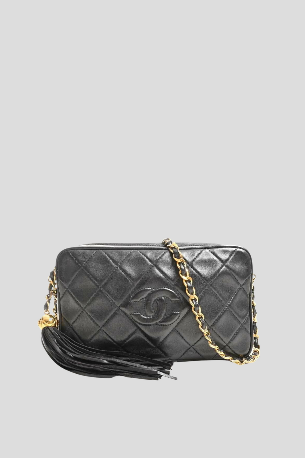 Black Lambskin Coco Chain Shoulder Bag by Chanel