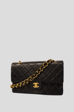 Load image into Gallery viewer, Black GHW Lambskin Medium Classic Double Flap Bag by Chanel
