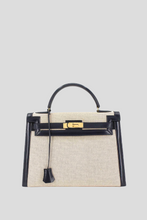 Load image into Gallery viewer, Bleu Indigo GHW Kelly Sellier 32 Toile H Box Calf Bag by Hermès
