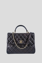 Load image into Gallery viewer, Black GHW Lambskin Large Trendy Top Handle Bag by Chanel
