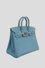 Load image into Gallery viewer, Blue Jean PHW Birkin 25 Epsom Leather Bag by Hermès
