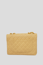 Load image into Gallery viewer, Beige GHW Lambskin Jumbo Single Flap Bag by Chanel
