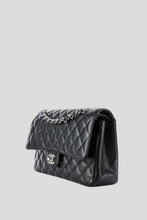 Load image into Gallery viewer, Black SHW Caviar Medium Classic Double Flap Bag by Chanel
