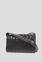 Load image into Gallery viewer, Black GHW Vertical Lambskin Messenger Flap Shoulder Bag by Chanel
