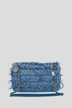 Load image into Gallery viewer, Blue Denim RHW Frayed Medium Flap Bag by Chanel
