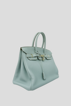 Load image into Gallery viewer, Bleu Lin PHW Birkin 35 Togo Leather Bag by Hermès
