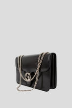 Load image into Gallery viewer, Black Interlocking GG Crossbody Bag by Gucci
