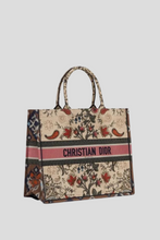 Load image into Gallery viewer, Beige Floral Embroidery Large Dior Book Tote by Dior
