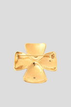 Load image into Gallery viewer, Gold Coco Clover Bow Pin Brooch by Chanel
