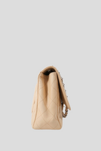 Load image into Gallery viewer, Beige SHW Caviar Jumbo Single Flap Bag by Chanel
