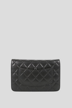 Load image into Gallery viewer, Black SHW Classic Lambskin Leather Wallet On Chain by Chanel
