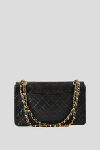 Load image into Gallery viewer, Black GHW Lambskin Medium Single Flap Bag by Chanel
