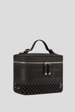 Load image into Gallery viewer, Black Mesh Embroidery DiorTravel Vanity Case by Dior
