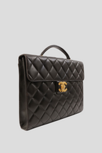 Load image into Gallery viewer, Black GHW Lambskin Classic CC Briefcase by Chanel
