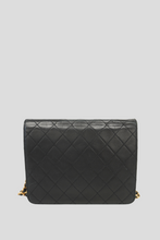 Load image into Gallery viewer, Black GHW Quilted Lambskin Matelasse Diana Single Flap Bag by Chanel
