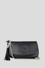 Load image into Gallery viewer, Black Interlocking GG Soho Shoulder Bag by Gucci
