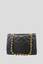 Load image into Gallery viewer, Black Bi-Color Hardware Lambskin Matelasse Paris Limited Double Flap Bag by Chanel
